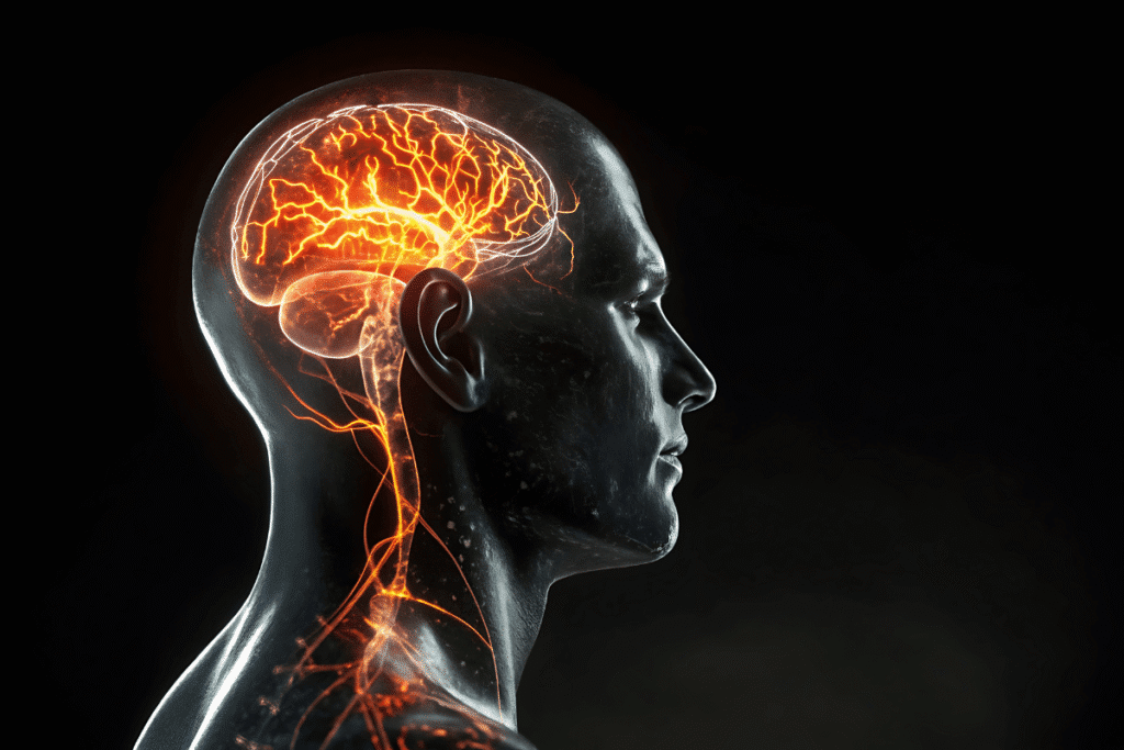 Connexion du système nerveux parasympathique entre le cerveau et le corps.